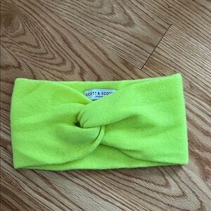 Neon Green cashmere headband